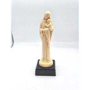 Vintage 10" Madonna and Child‎ Statue, Virgin Mary Religious Lucite Figurine